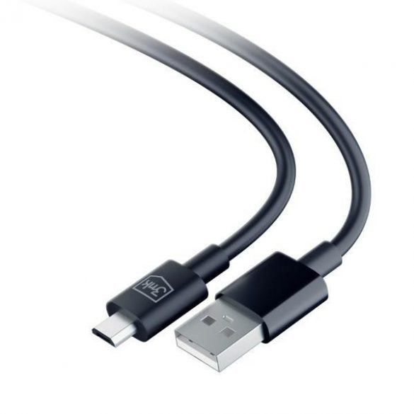 Cablu Hyper 3MK USB-A - Micro USB 1,2m 5V 2,4A Czarny/Black Kabel