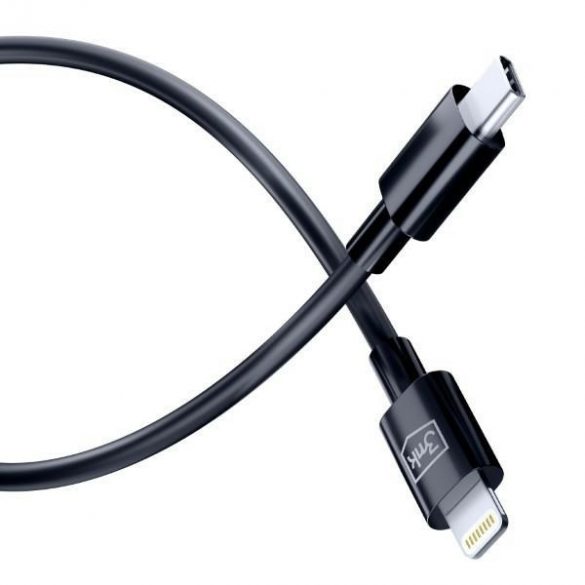 Cablu Hyper 3MK USB-C - Lightning 20W 1,2m Czarny/Black Kabel