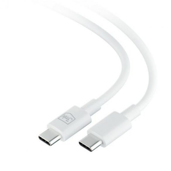 Cablu Hyper 3MK USB-C - USB-C 100W 1,2 m Biały/Cablu alb