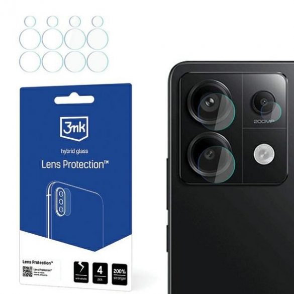 3MK Lens Protect Redmi Note 13 Pro Protejează obiectivul aparatului foto 4pcs