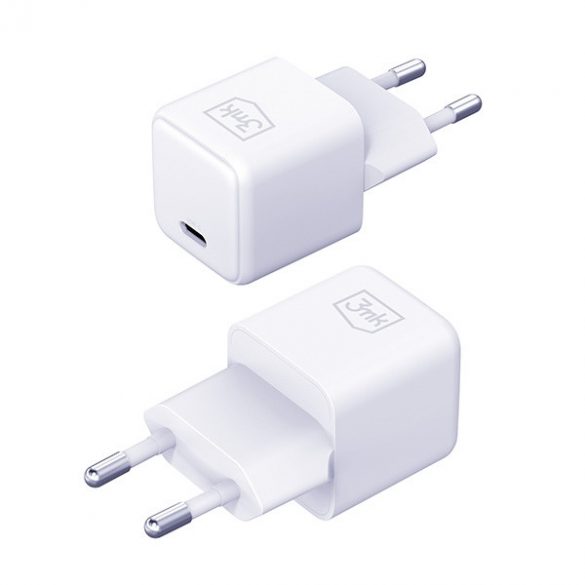 3MK Hyper Incarcator PD 25W ład. sieć. biała/alb + 1x cablu USB-C