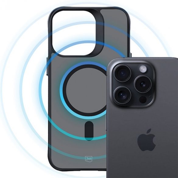 3mk Smoke MagCase tok iPhone 15 Pro - fekete