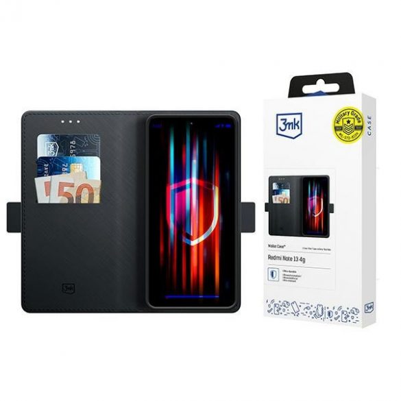 Husa portofel 3MK Redmi Note 13 4G czarny/negru