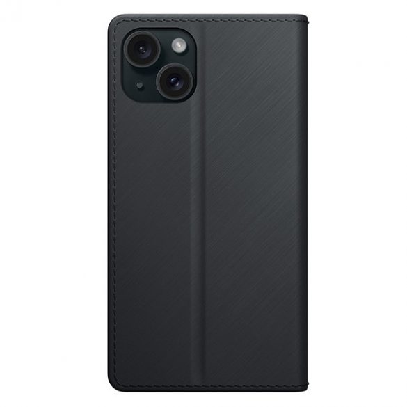 Husă portofel 3MK pentru iPhone 15 6.1" negru/negru