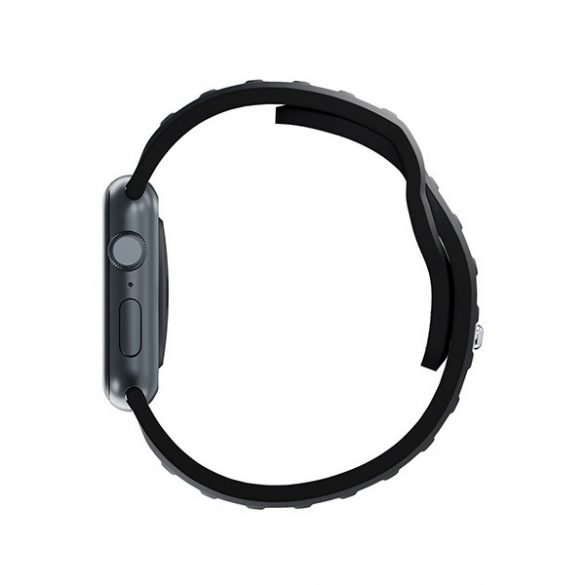 Curea de ceas din silicon 3MK czarny/negru pentru Apple Watch 38/40/41mm