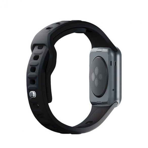 Curea de ceas din silicon 3MK czarny/negru pentru Apple Watch 38/40/41mm