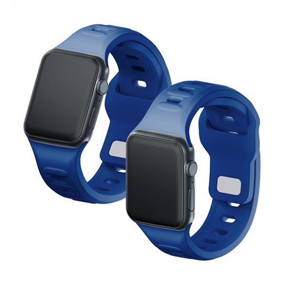 Curea de ceas din silicon 3MK Niebieski/albastru de la Apple Watch 38/40/41mm