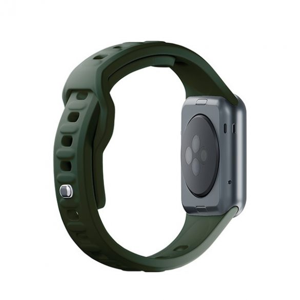 Curea de ceas din silicon 3MK ciemnozielony/ verde închis pentru Apple Watch 38/40/41mm