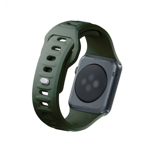 Curea de ceas din silicon 3MK ciemnozielony/ verde închis pentru Apple Watch 38/40/41mm