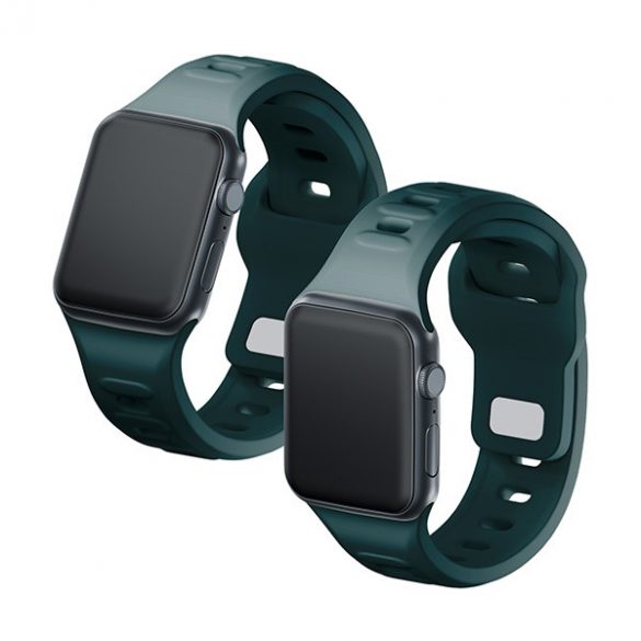 Curea de ceas din silicon 3MK zielony/ evergreen de la Apple Watch 38/40/41mm