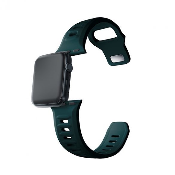 Curea de ceas din silicon 3MK zielony/ evergreen de la Apple Watch 38/40/41mm