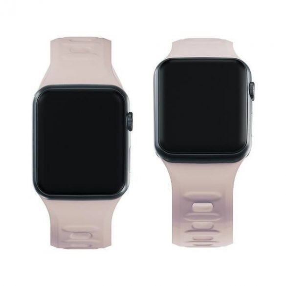 Curea de ceas din silicon 3MK rożowobeżowy/ latte pentru Apple Watch 38/40/41mm