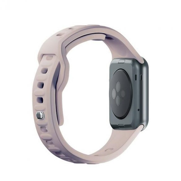 Curea de ceas din silicon 3MK rożowobeżowy/ latte pentru Apple Watch 38/40/41mm