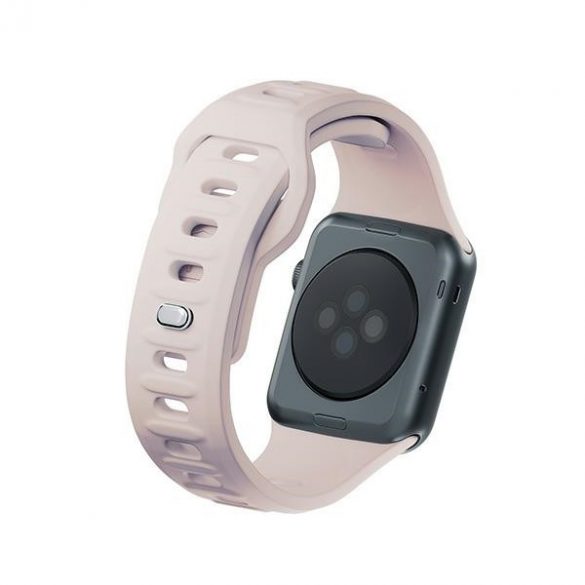 Curea de ceas din silicon 3MK rożowobeżowy/ latte pentru Apple Watch 38/40/41mm