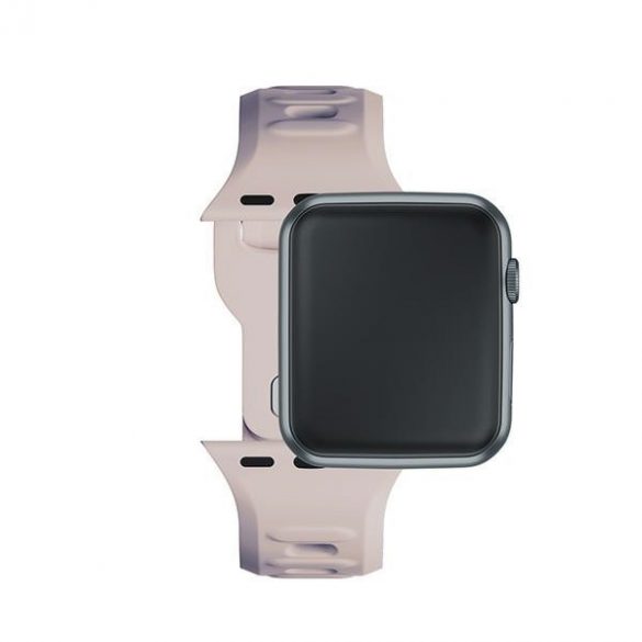 Curea de ceas din silicon 3MK rożowobeżowy/ latte pentru Apple Watch 38/40/41mm