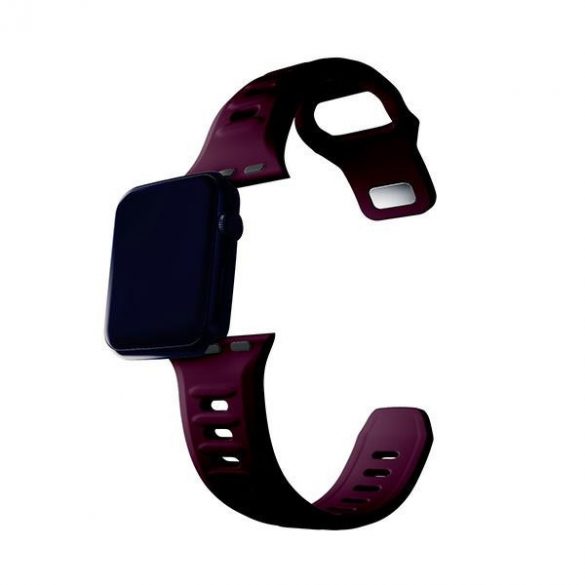 Curea de ceas din silicon 3MK ciemnofioletowy /dud pentru Apple Watch 38/40/41mm