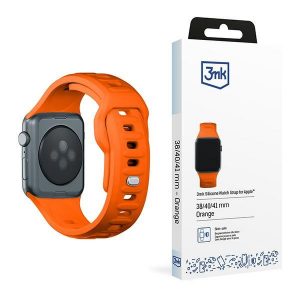 Curea de ceas din silicon 3MK pomarańczowy/ portocaliu pentru Apple Watch 38/40/41mm