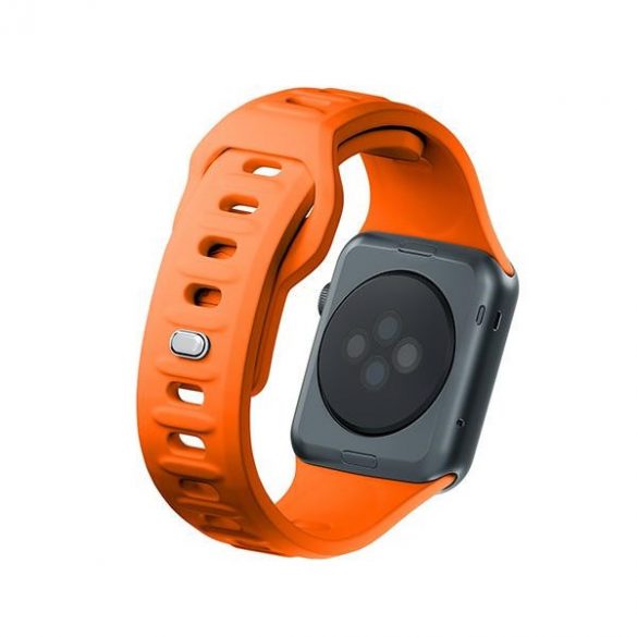 Curea de ceas din silicon 3MK pomarańczowy/ portocaliu pentru Apple Watch 38/40/41mm