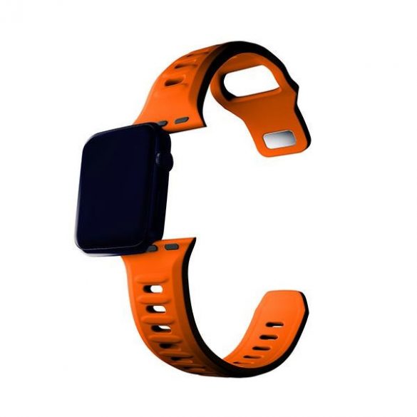 Curea de ceas din silicon 3MK pomarańczowy/ portocaliu pentru Apple Watch 38/40/41mm