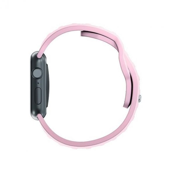 Curea de ceas din silicon 3MK rożowy/roz pudrat pentru Apple Watch 38/40/41mm