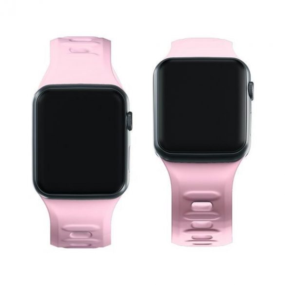 Curea de ceas din silicon 3MK rożowy/roz pudrat pentru Apple Watch 38/40/41mm