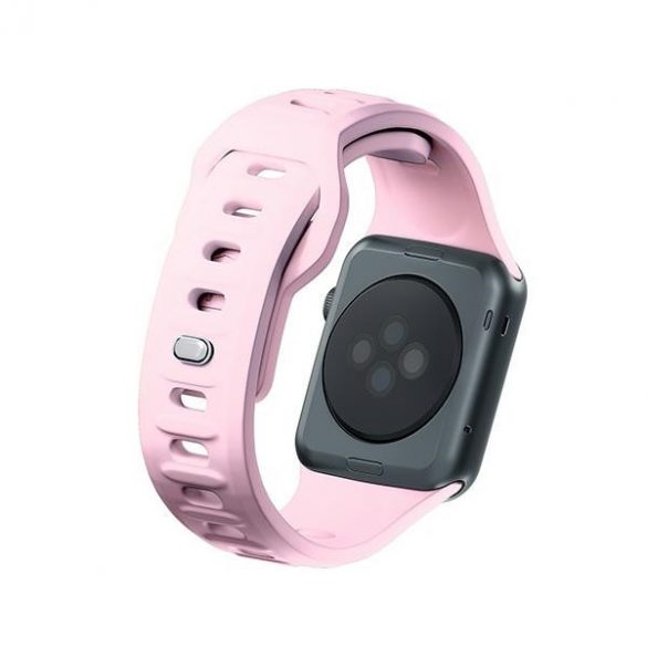 Curea de ceas din silicon 3MK rożowy/roz pudrat pentru Apple Watch 38/40/41mm