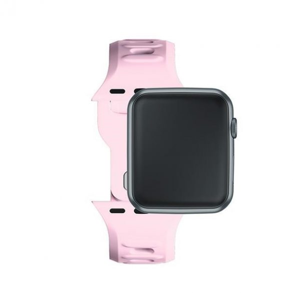 Curea de ceas din silicon 3MK rożowy/roz pudrat pentru Apple Watch 38/40/41mm