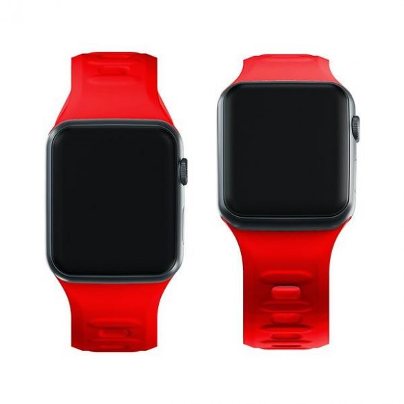 Curea de ceas din silicon 3MK czerwony/red dla Apple Watch 38/40/41mm