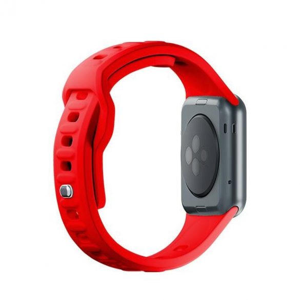 Curea de ceas din silicon 3MK czerwony/red dla Apple Watch 38/40/41mm