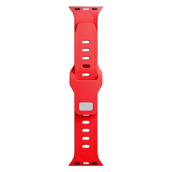 Curea de ceas din silicon 3MK czerwony/red dla Apple Watch 38/40/41mm