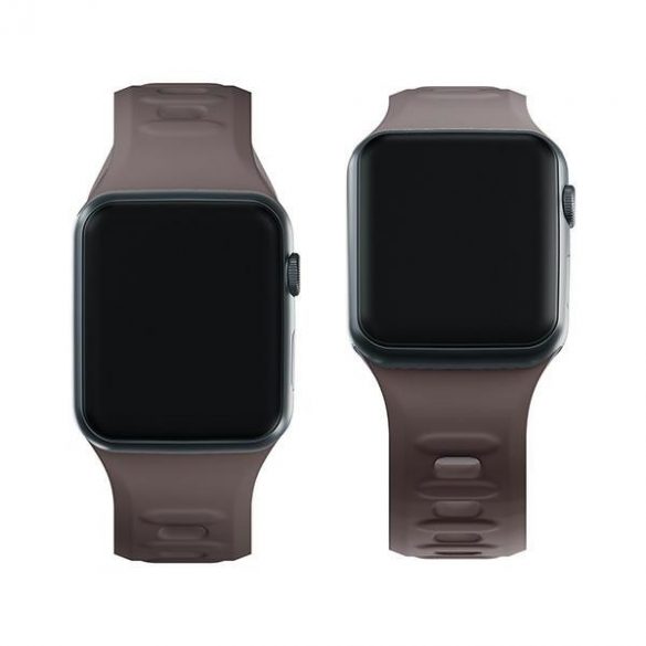 Curea de ceas din silicon 3MK brună/taupe pentru Apple Watch 38/40/41mm