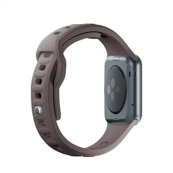 Curea de ceas din silicon 3MK brună/taupe pentru Apple Watch 38/40/41mm