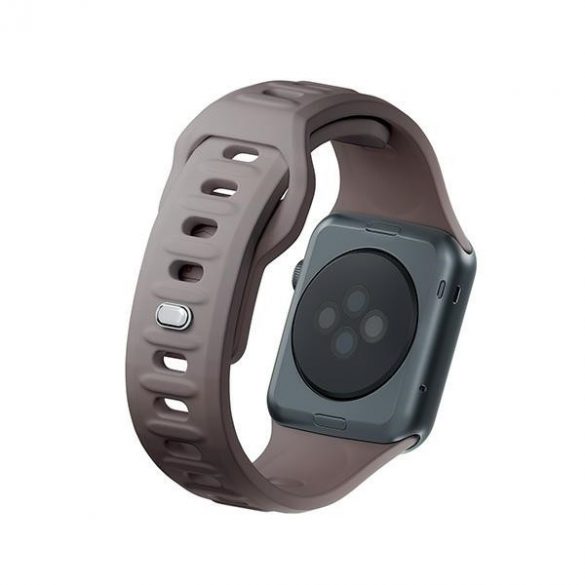 Curea de ceas din silicon 3MK brună/taupe pentru Apple Watch 38/40/41mm