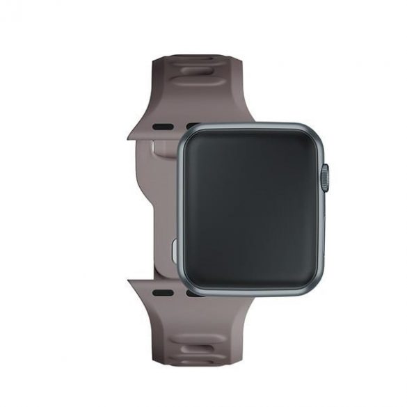 Curea de ceas din silicon 3MK brună/taupe pentru Apple Watch 38/40/41mm