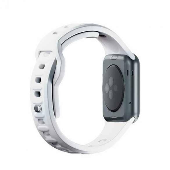 Curea de ceas din silicon 3MK biały/alb de la Apple Watch 38/40/41mm