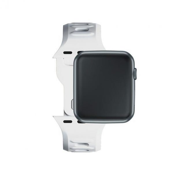 Curea de ceas din silicon 3MK biały/alb de la Apple Watch 38/40/41mm