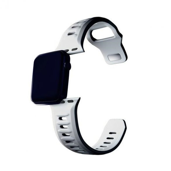 Curea de ceas din silicon 3MK biały/alb de la Apple Watch 38/40/41mm