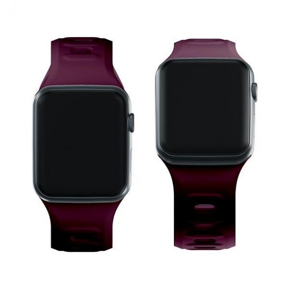 Curea de ceas din silicon 3MK ciemnofioletowy /dud pentru Apple Watch 42/44/45/49mm