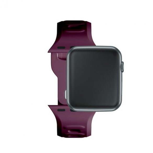 Curea de ceas din silicon 3MK ciemnofioletowy /dud pentru Apple Watch 42/44/45/49mm