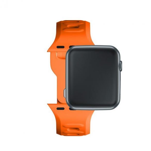 Curea de ceas din silicon 3MK pomarańczowy/ portocaliu pentru Apple Watch 42/44/45/49mm