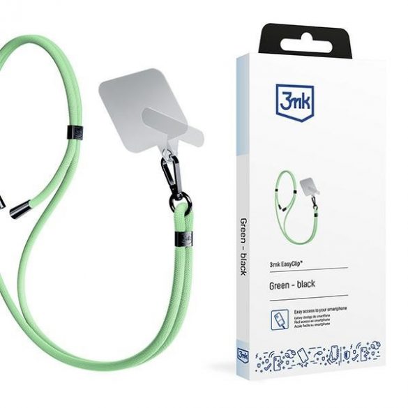 3MK EasyClip Green (negru) Smycz do telefonu