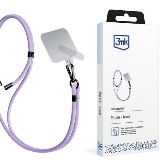 3MK EasyClip Purple (negru) smycz do telefonu