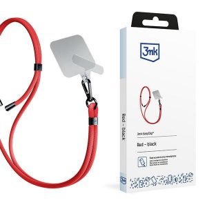 3MK EasyClip Red (negru) Smycz do telefonu