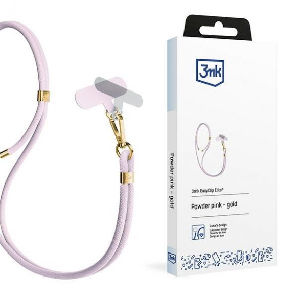 3MK EasyClip Elite Powder Pink (auriu) smycz do telefonu