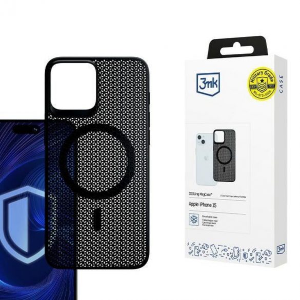 Carcasă 3mk COOLing MagCase pentru iPhone 15 - negru