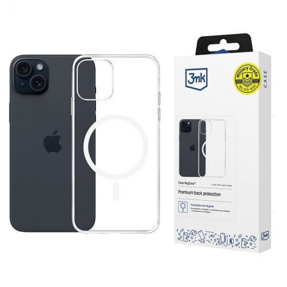 Carcasă 3mk Clear MagCase pentru iPhone 15 - transparentă