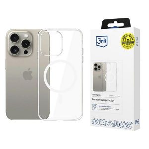 Carcasă 3mk Clear MagCase pentru iPhone 15 Pro Max - transparentă