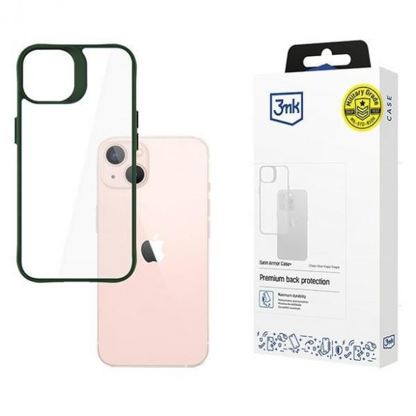 3mk Satin Armor Case+ pentru iPhone 14 - verde