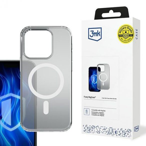 Carcasă 3mk Frosty MagCase pentru iPhone 15 Pro Max - alb