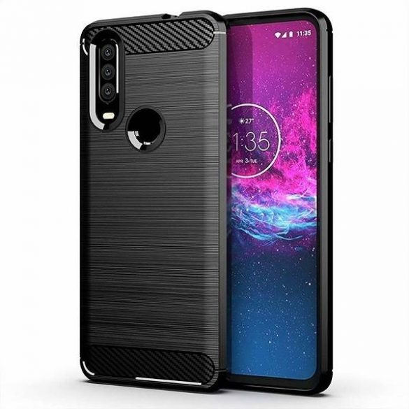 Husa Beline Etui Carbon Huawei Y6p czarny/negru